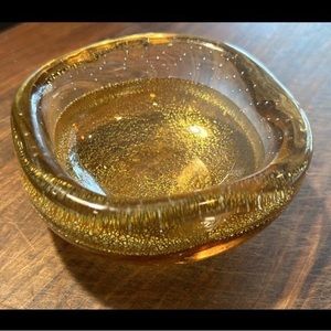Murano gold sparkle bowl